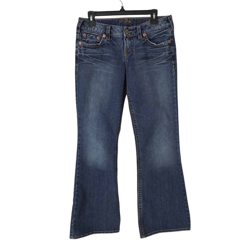 Silver Jeans Bootcut Low Rise Dark Wash Y2K Stretch Blue Denim Womens 29